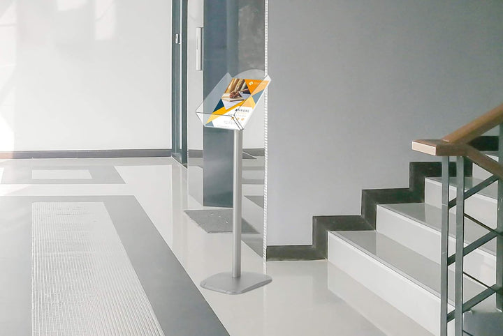 DISPLAY SALES Prospekthalter für DIN A4 Zeitschriften, Broschüren, Prospekte | Aufsteller mit Acryla