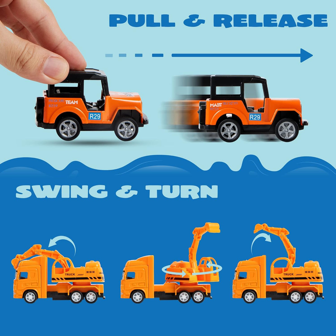 JOYIN 20 Stück Metall Zurückziehen Mini Spielzeugautos, Mini Die Cast Spielzeugautos Set, Pull Back
