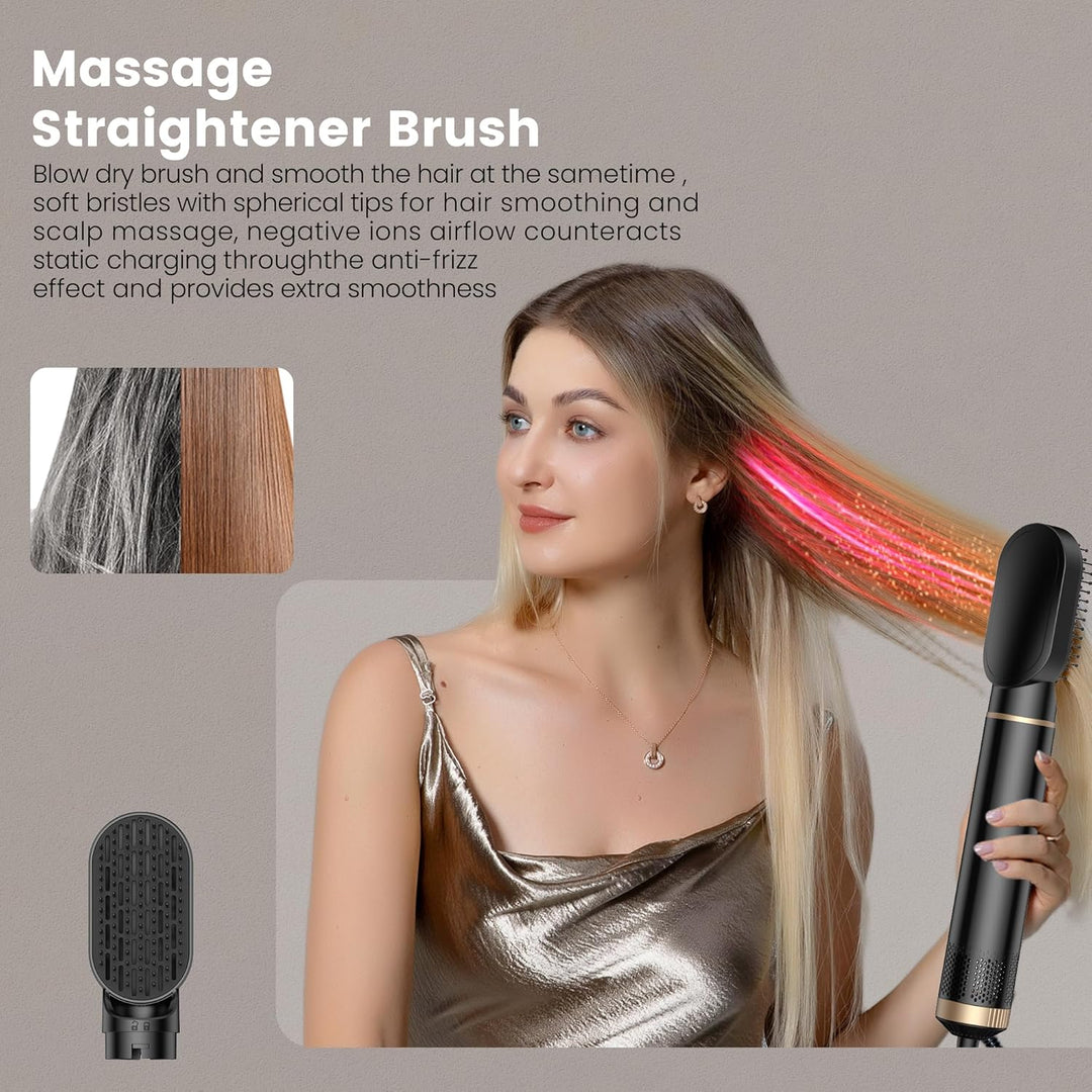Hair Styler Set 5 in 1 hairstyler 5 in 1 mit Rundbürstenföhn, Warmluftbürste, Föhnbürste, Haartrockn