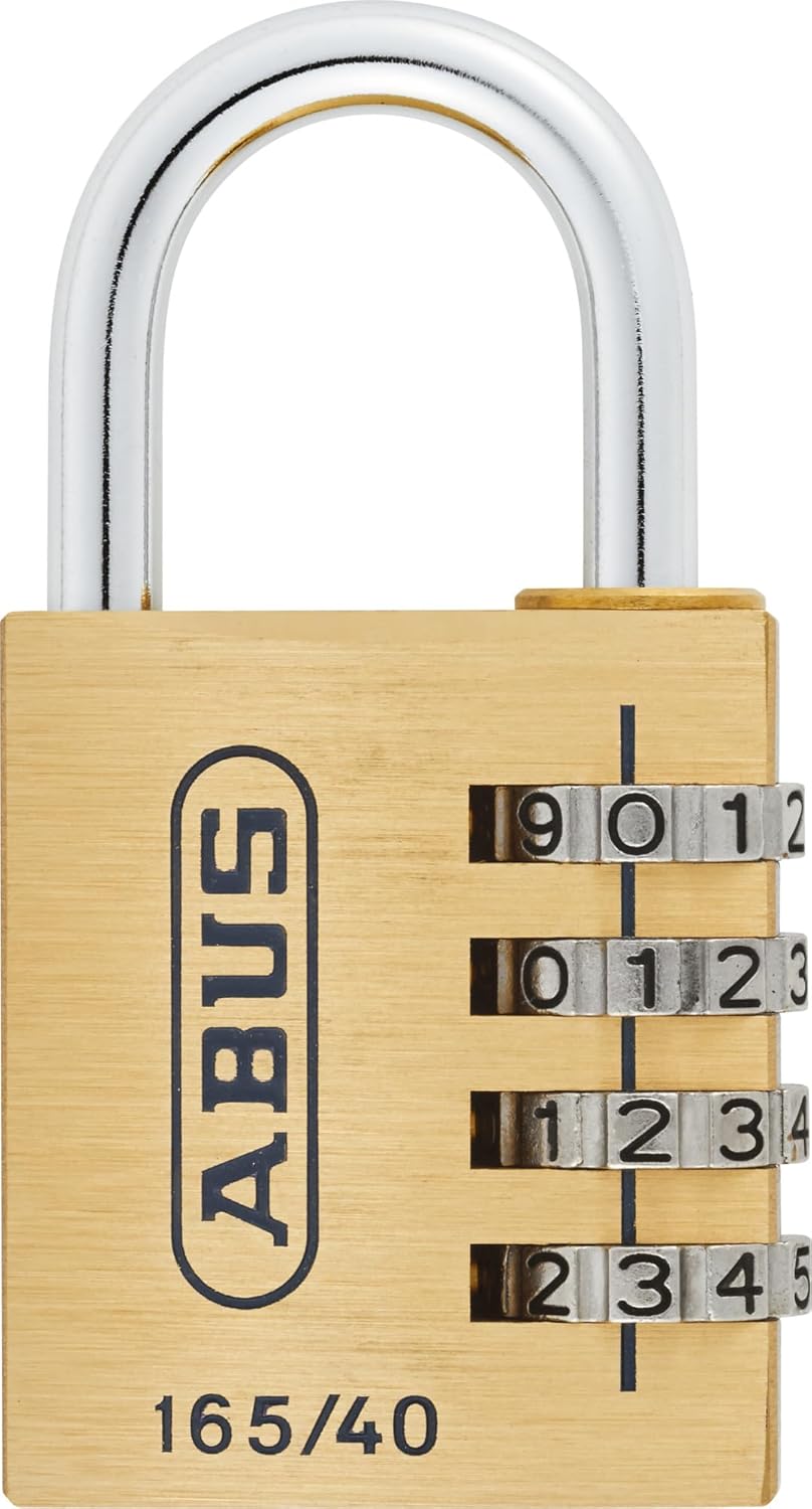 ABUS Zahlenschloss 165/40 - Vorhängeschloss aus Messing - mit individuell einstellbarem Zahlencode -