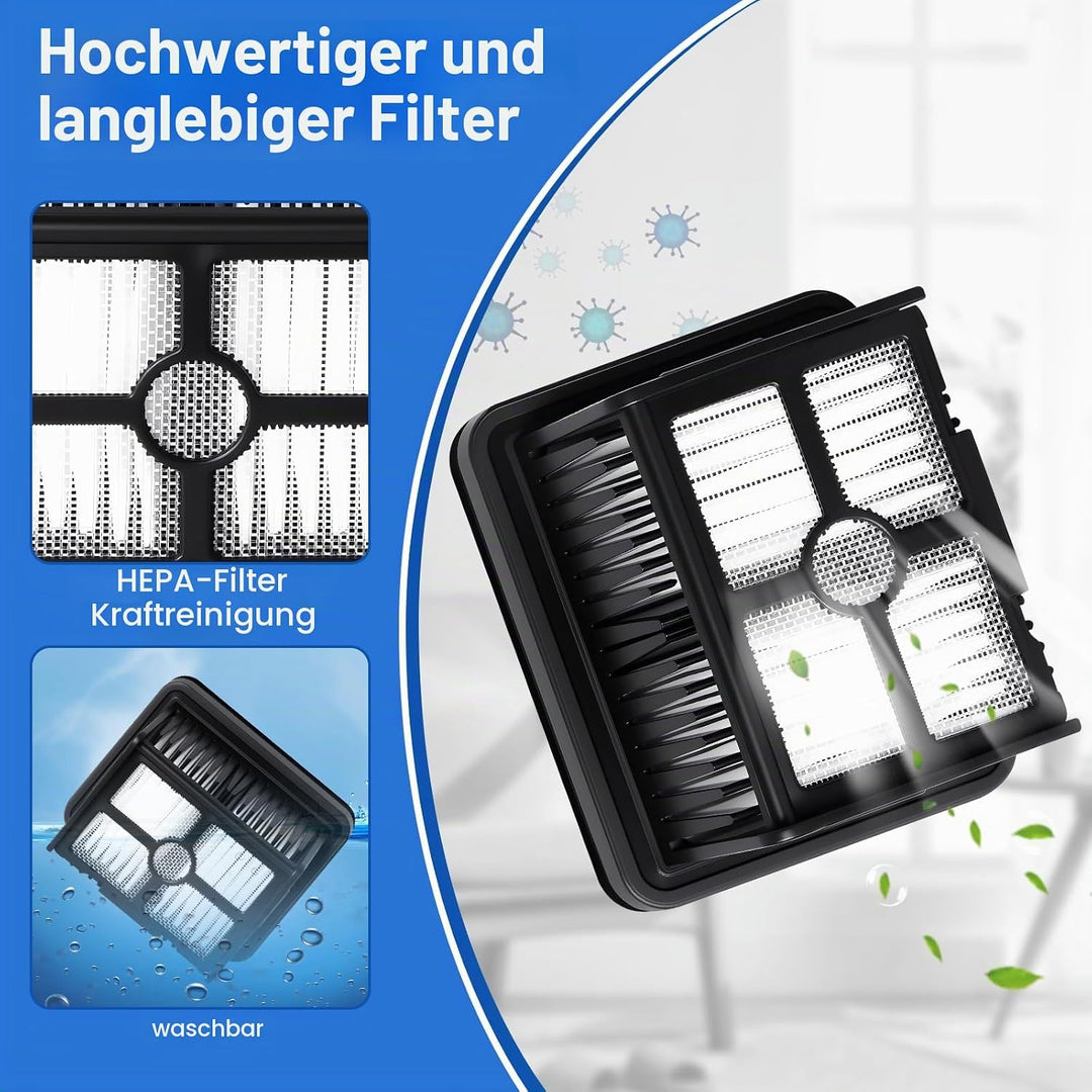 Ersatzbürstenrolle und HEPA-Filter Zubehör für Dreame H15 Pro Heat Nass- und Trockensauger, 2 Bürste