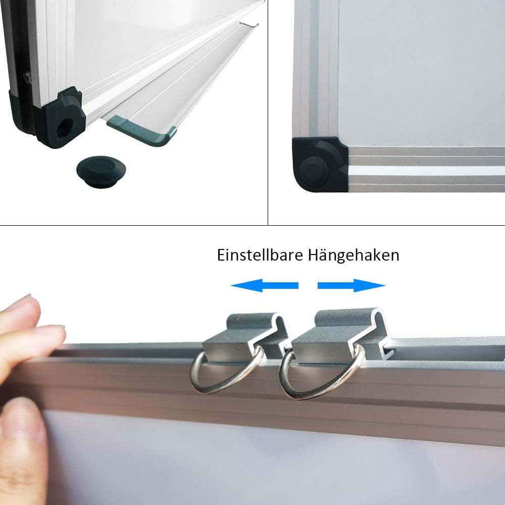 XIWODE Whiteboard, Whiteboard magnetisch, Magnettafel whiteboards, Alurahmen, für Büro, Gewerbe und