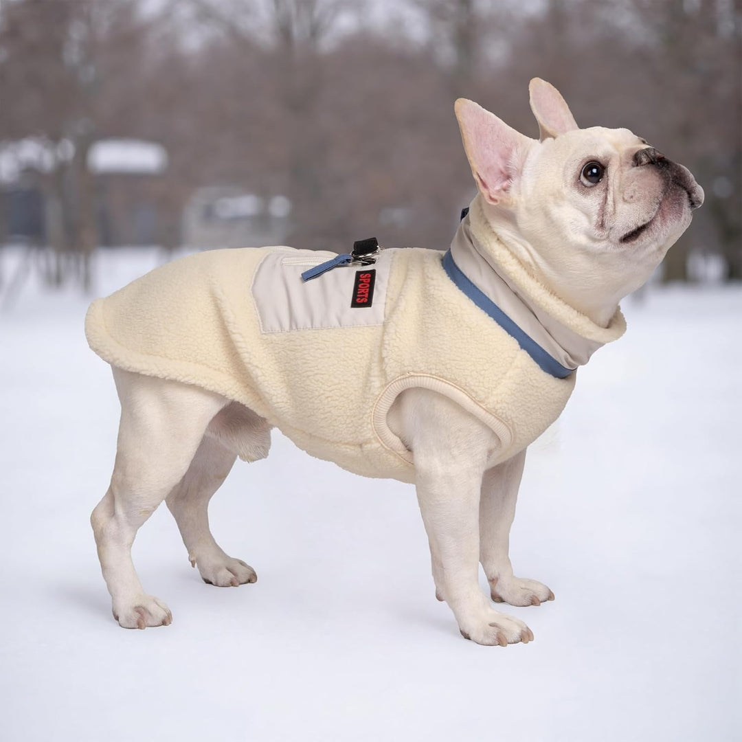 FEimaX Warme Hundemantel Winddichte Haustier Winter Fleece Hundejacke Winterweste mit D-Ring Hundekl