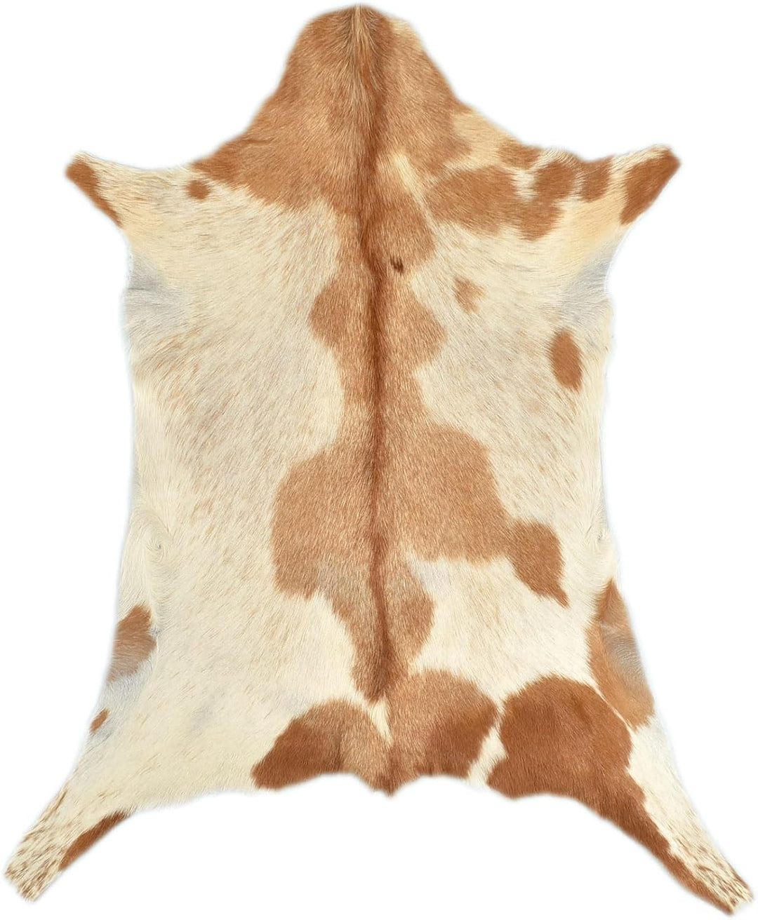 generisch Ziegenfell Beige Hellbraun ca.. 80 x 60 cm echtes Ziegen Fell Deko Fell von KUHFELLE ONLIN