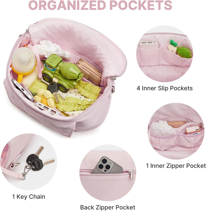 G4Free Wickeltasche Klein für Mädchen und Jungen Rosa, Rosa