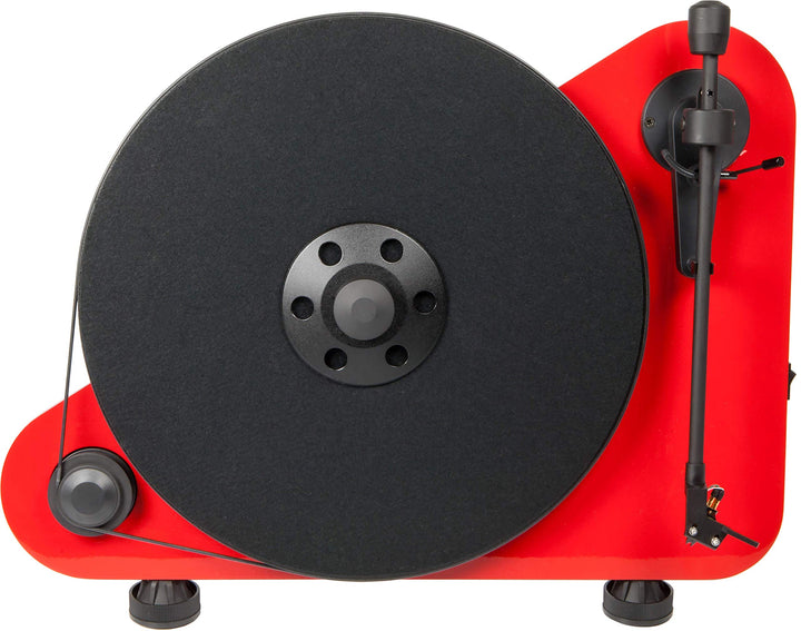 Pro-Ject VT-E R BT, Vertikaler „Plug & Play“ Plattenspieler mit Wireless Audio Streaming (Rot), Rot
