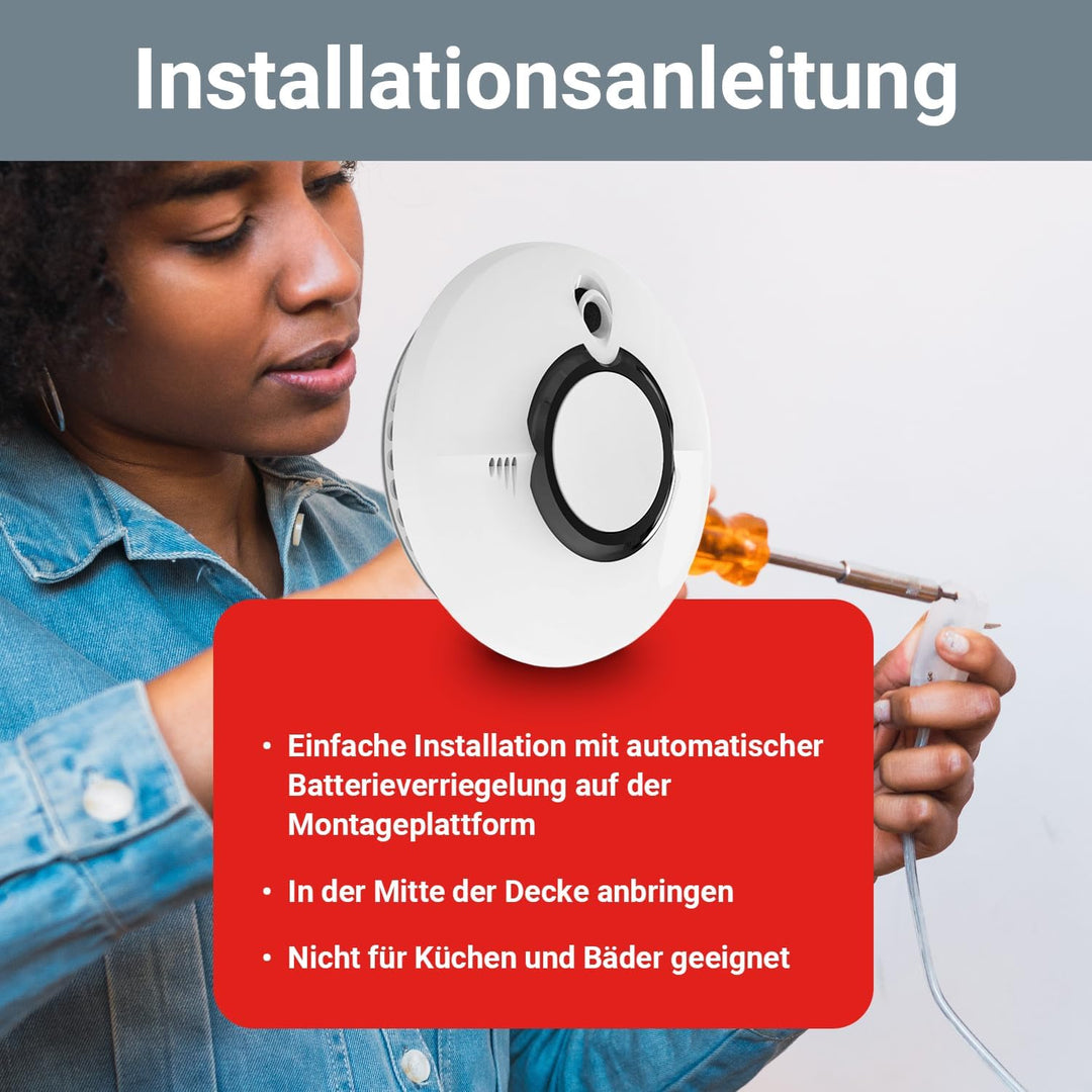 Fire Angel ST-630-DET Thermoptek Rauchmelder 10 Jahre Batterie Lebensdauer, funk vernetzbar,