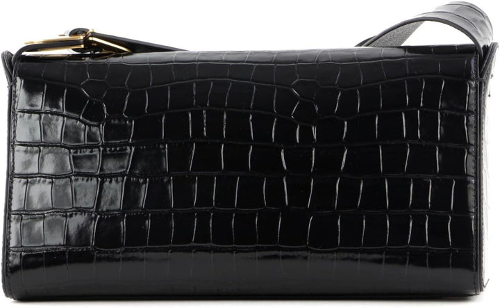 Coccinelle Josephine Croco Shoulder Bag Noir