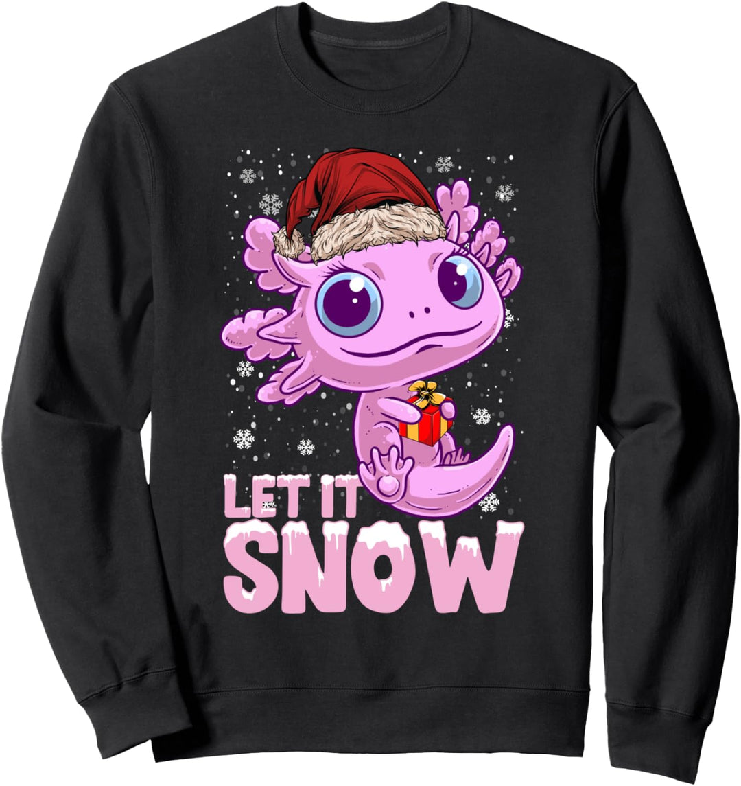 Axolotl Weihnachts-Anime-Stil Design Sweatshirt