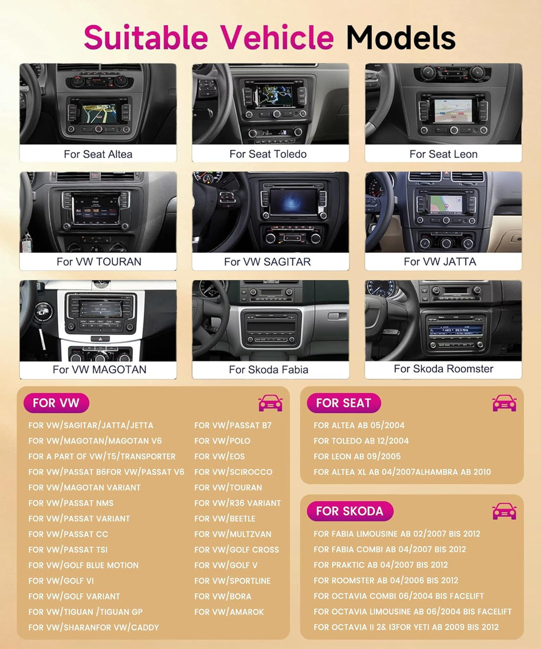 6G+128G 8 Core Wireless Carplay Android Autoradio für VW Golf 5 6 Passat Polo Tiguan Touran Caddy Sk