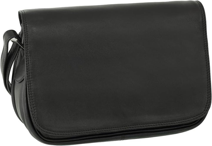 Ledershop24 Leder Damen Umhängetasche Schultertasche Festivaltasche Handtasche Tasche 28 cm vers. Fa