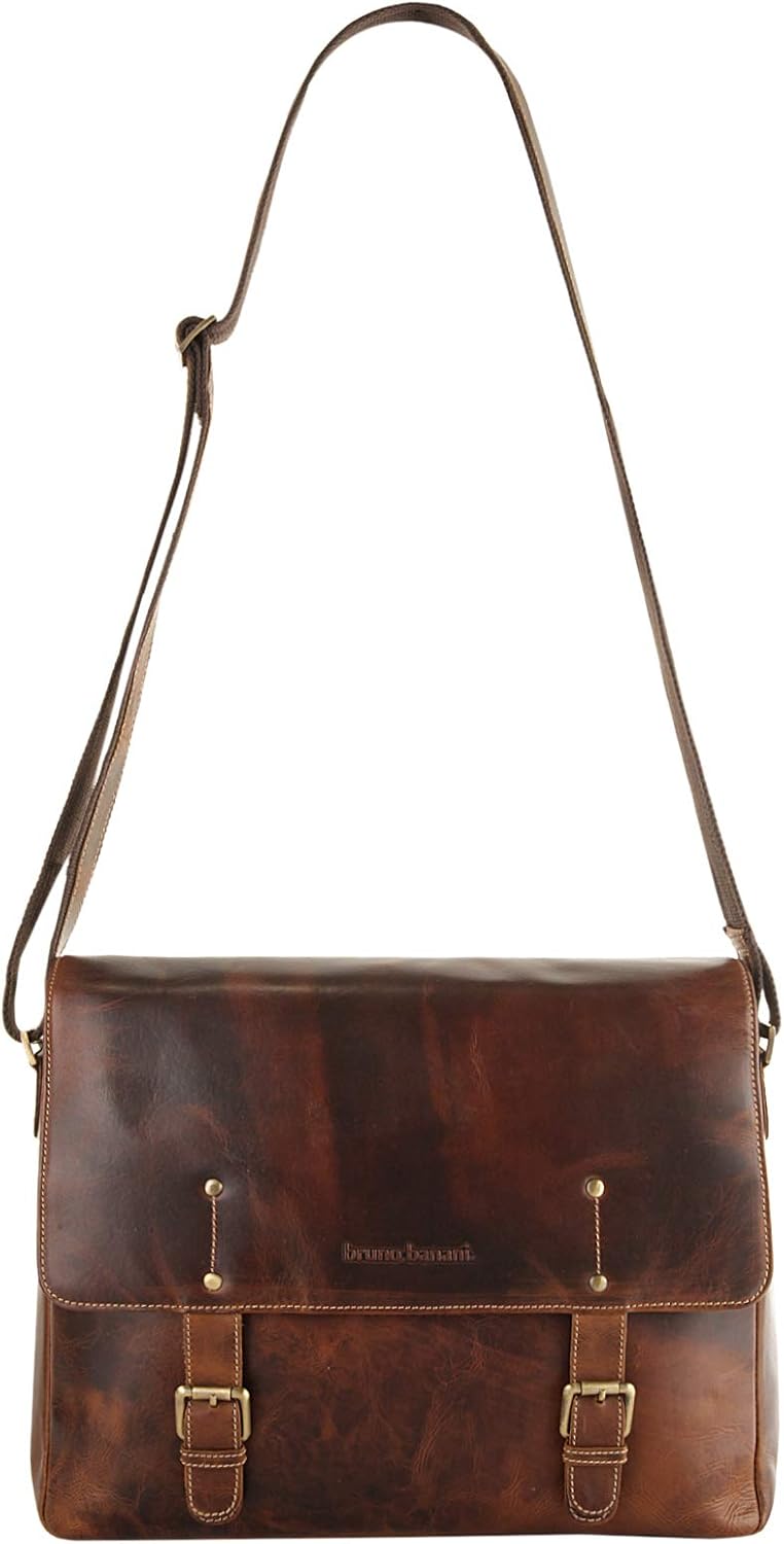 Bruno Banani Umhängetasche Jupiter Cognac echt Leder Herren, Damen - 020250