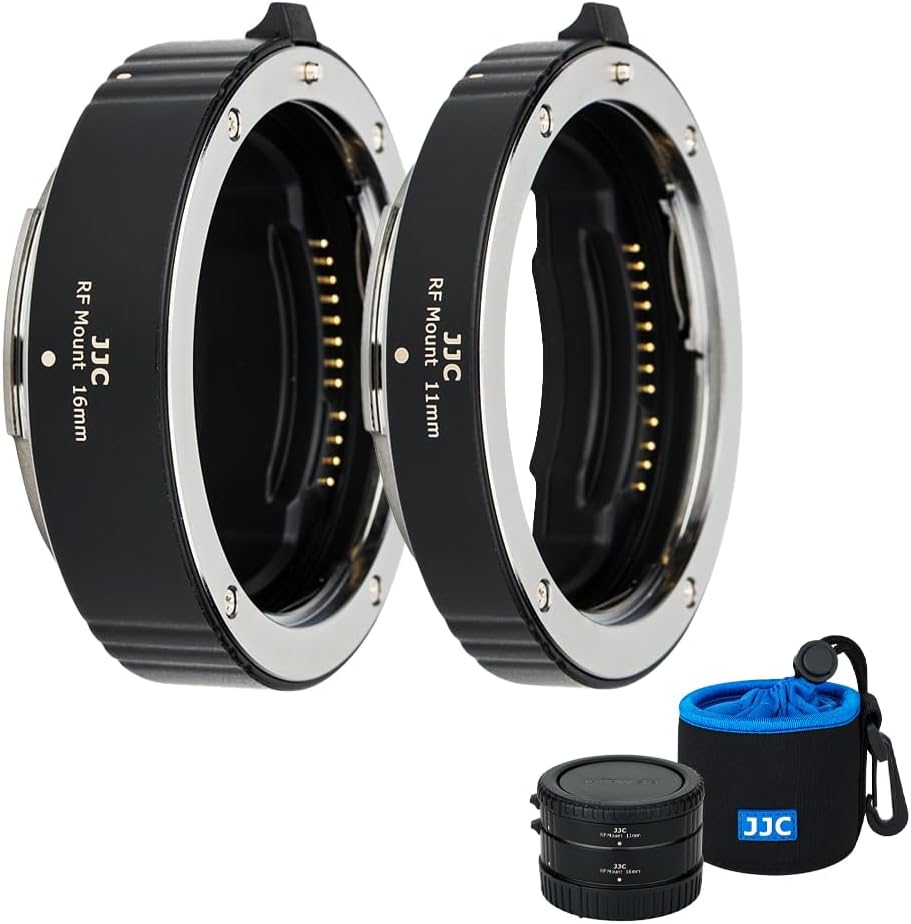 JJC Autofokus Zwischenringe TTL AF-Makro-Verlängerungsrohr-Set 11/16MM für Canon RF Mount EOS R10 R7