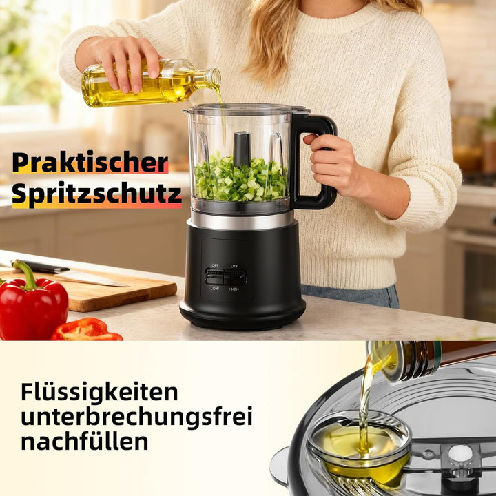 Multizerkleinerer Elektrisch | 400W Zerkleinerer küche Elektrisch mit 2 Geschwindigkeiten | 4 Bi-Lev