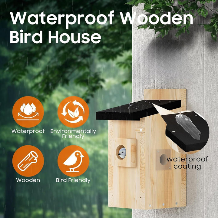 2er Vogelhaus Bausatz Set, Nistkästen für Vögel für Draussen Wetterfest, Vogelhaus zum Aufhängen, Ne