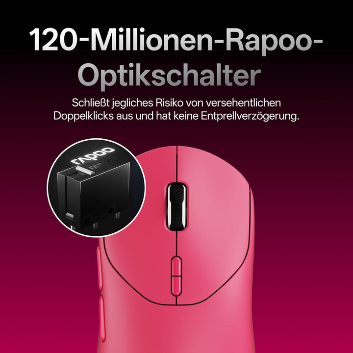 Rapoo VT2 MAX Kabellose Gaming-Maus - 53g Ultraleicht E-Sports Pro PAW3950 Ultimate 30K DPI Echte 80