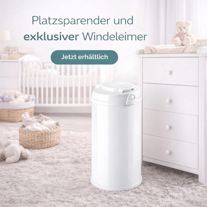 Fillikid Windeleimer Exklusiv | Windeltonne geruchlos | fasst ca. 40 Windel | gross und komfortabel