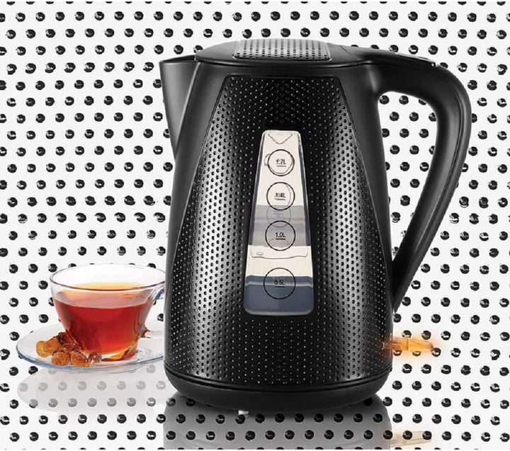 UNOLD 18555 Wasserkocher Golf - Kettle, Schwarz, 1,7 Liter, 2.150 W, 360° drehbarer Sockel, Trockeng