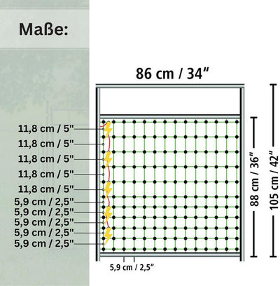 Agrarzone Tor für Weidezaunnetz 105 cm | Weidezaun Tür Elektrozaun-Netz | geringe Maschenweite & sta