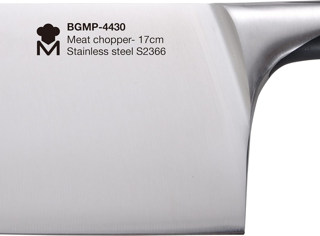 MasterPRO Elegance | 17,5 cm Hackmesser | Hochwertiges Edelstahl-Hackmesser | Matte Oberfläche | Erg