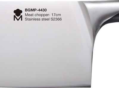 MasterPRO Elegance | 17,5 cm Hackmesser | Hochwertiges Edelstahl-Hackmesser | Matte Oberfläche | Erg