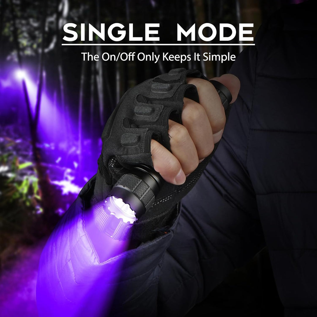 UltraFire UV Taschenlampe 395-405nm Schwarzlicht, 10W Single Mode UV LED Taschenlampe, Kleine Ultrav