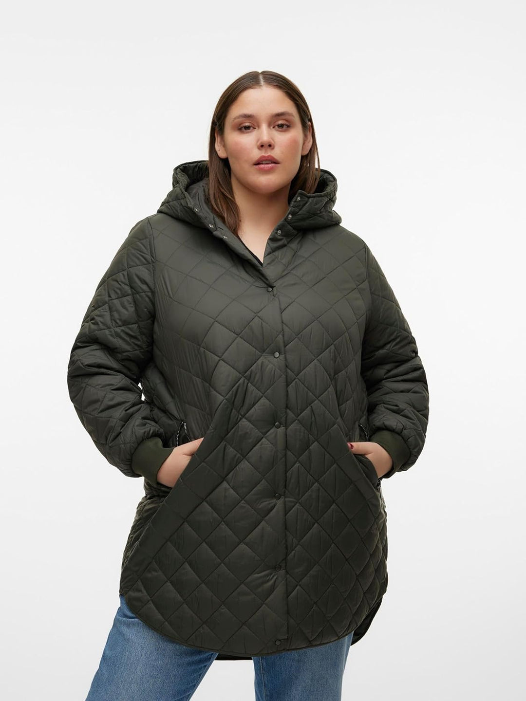 VERO MODA Female Mantel VMHAYLE Steppjacke, Grau / Peat