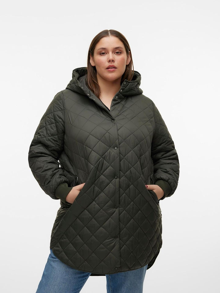 VERO MODA Female Mantel VMHAYLE Steppjacke, Grau / Peat