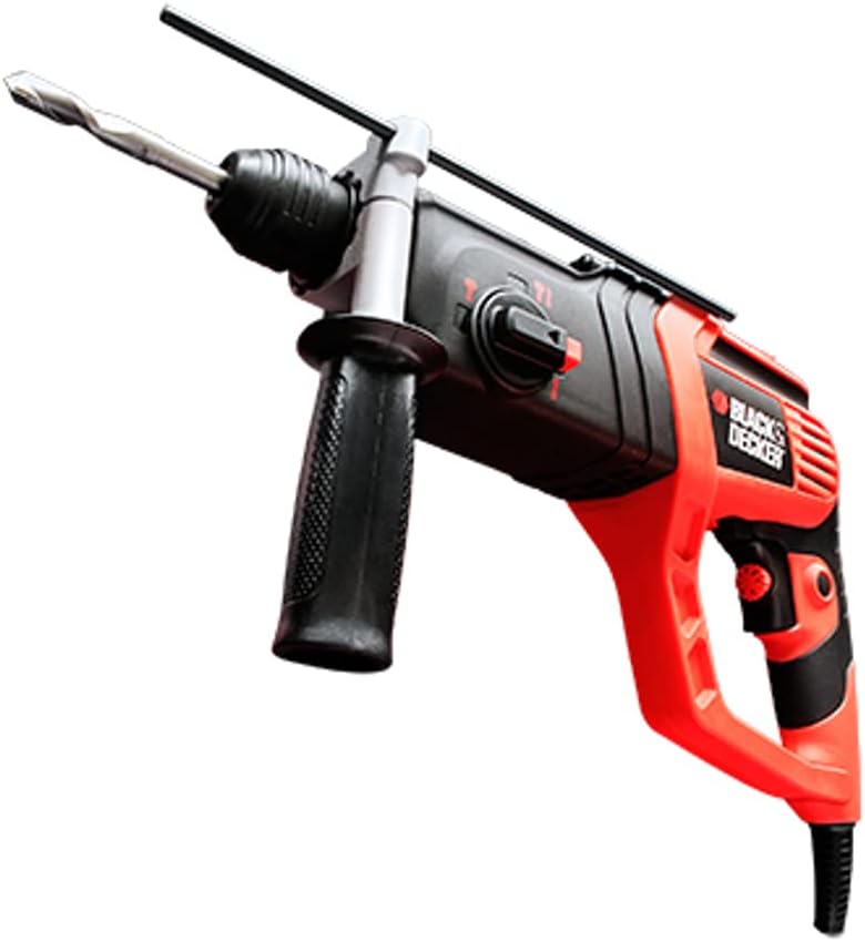 Black+Decker Pneumatischer SDS-Bohrhammer (710W, Meisselhammer mit 1.8J Schlagenergie, Zweithandgrif