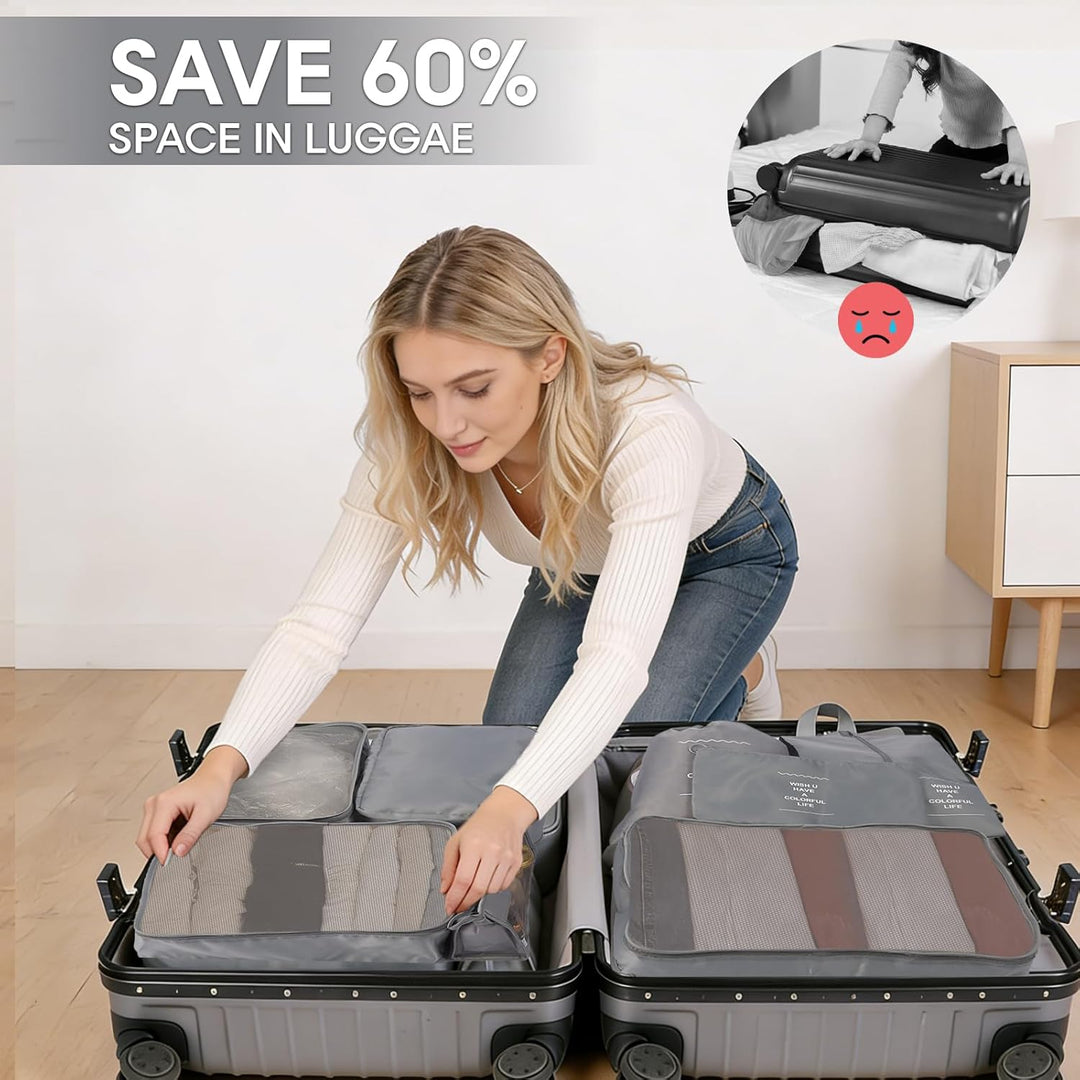 MosaiRudo 8-teilig Koffer Organizer Set, Packing Cubes, Packwürfel für Urlaub & Business,Reise Organ