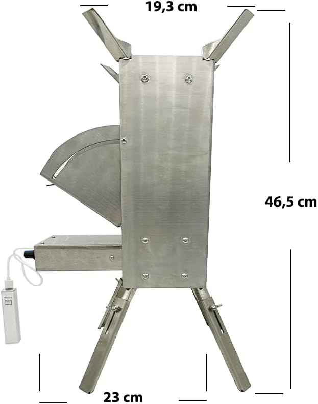 Grillmaster Rocket - Raketenofen mit Tragetasche | Stufenlose Gebläse | Outdoor Holzofen aus 2 mm Ed