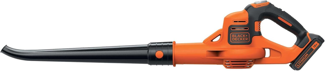 Black+Decker Akku-Laubbläser GWC1820PCB (18 Volt, bis zu 209 km/h Blasgeschwindigkeit, entfernt mühe