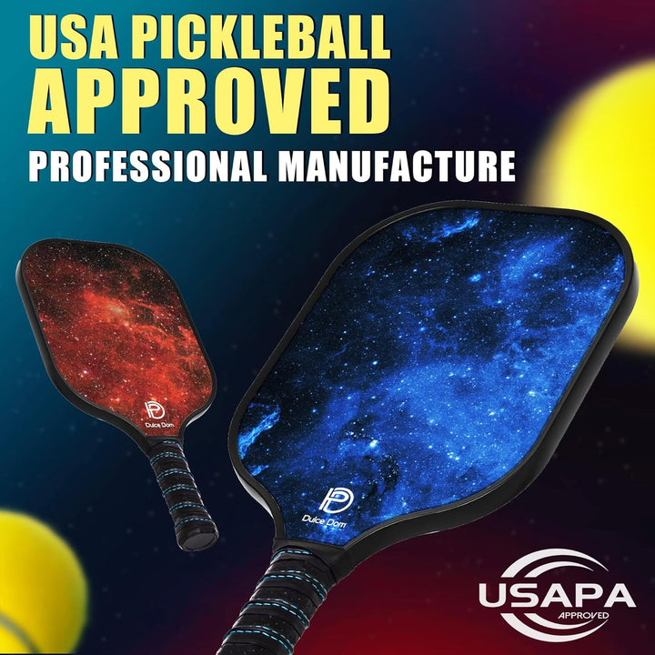 DULCE DOM Pickleball-Paddel, USAPA genehmigtes Pickleball-Set mit 4 Premium-Holz-Pickleball-Paddeln,