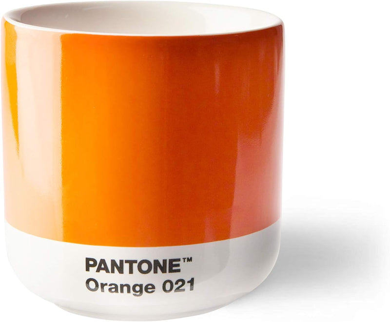 Pantone doppelwandiger Porzellan-Thermobecher Cortado, ohne Henkel,190ml, 4er-Set in Geschenkbox, Ye