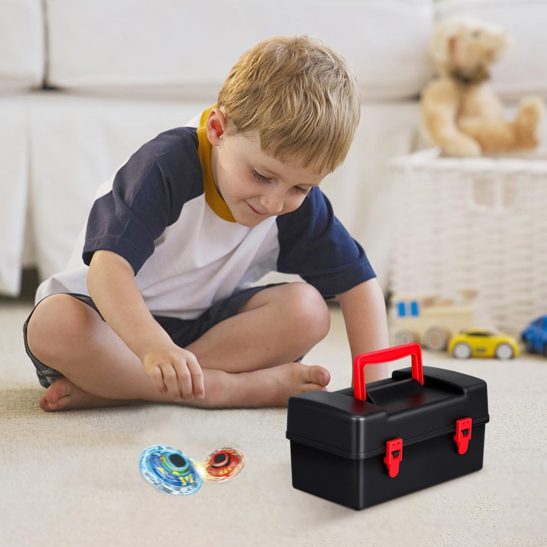 Battle-Top-Aufbewahrungsbox Mit Launcher-Set Tragbare Gyro-Organizer-Box Aus Kunststoff Mit Griff Un