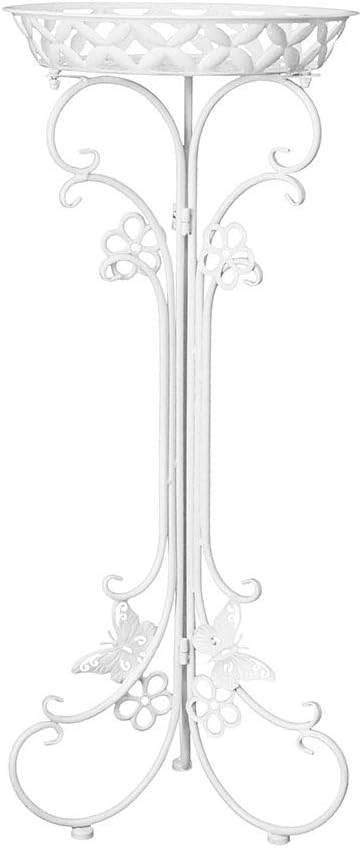 Blumenständer Schwarz,Pflanzenständer Weiss,blumenstand Metall, 2er Set - Pflanzenständer für Blumen