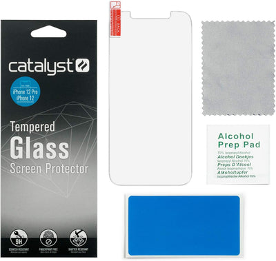 Catalyst Entwickelt für iPhone 12/12 Pro Displayschutzfolie aus gehärtetem Glas Reinigungspad, bruch