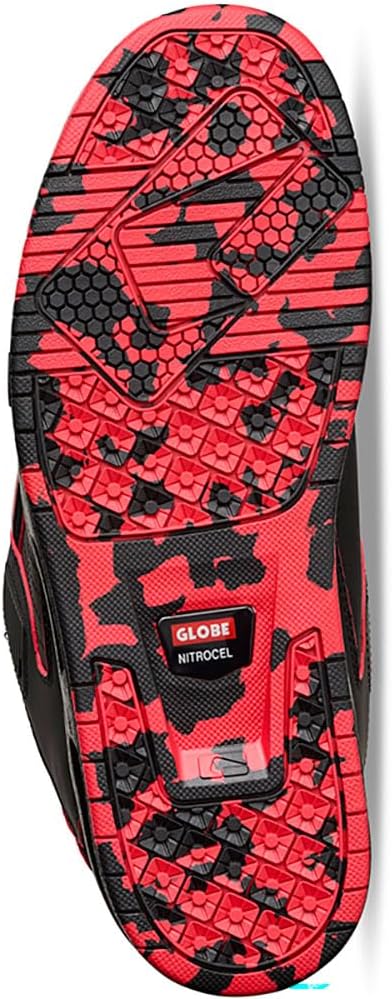 Globe Sabre GBSABR Unisex-Erwachsene Sneaker 39.5 EU Schwarz Rot Mosaik, 39.5 EU Schwarz Rot Mosaik