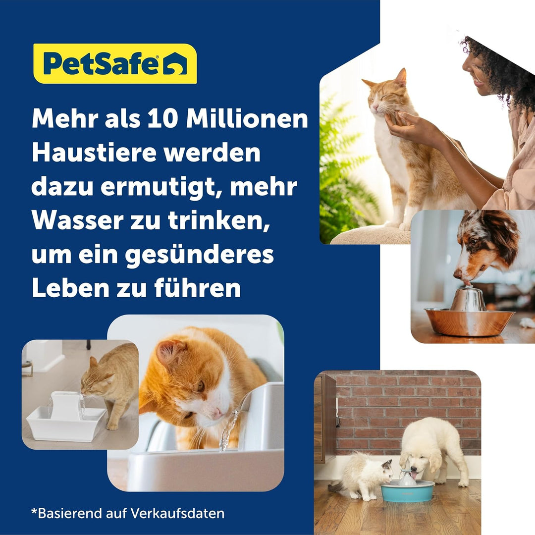 PetSafe Ersatz-Aktivkohlefilter für Drinkwell-Keramik-Trinkbrunnen, Sauberes Trinkwasser für Hunde u