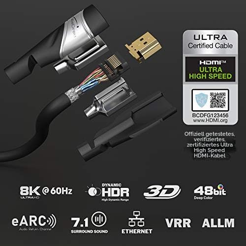 KabelDirekt – 10K &amp; 8K HDMI Kabel, HDMI 2.1b – zertifiziert, in Deutschland entwickelt – 1,5 m (Ultr
