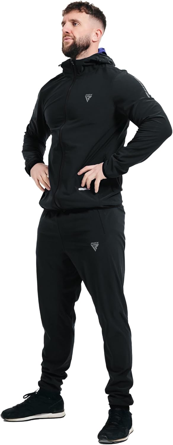 RDX Schwitzanzug Zum Abnehmen, Saunaanzug Reach Konform, Kapuzen Anzug Sauna Suit Sweatanzug Sportan