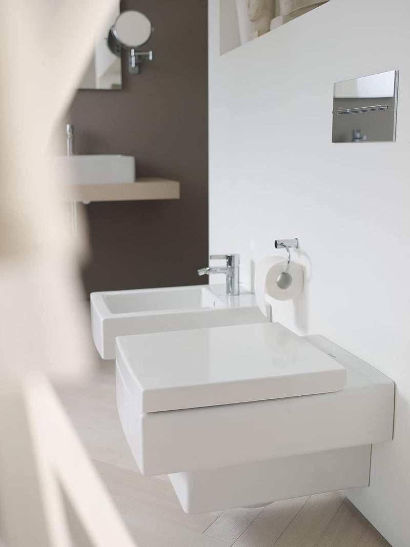 Duravit WC-Sitz Vero, Toilettendeckel mit Absenkautomatik, Klodeckel aus Urea-Duroplast, mit Edelsta