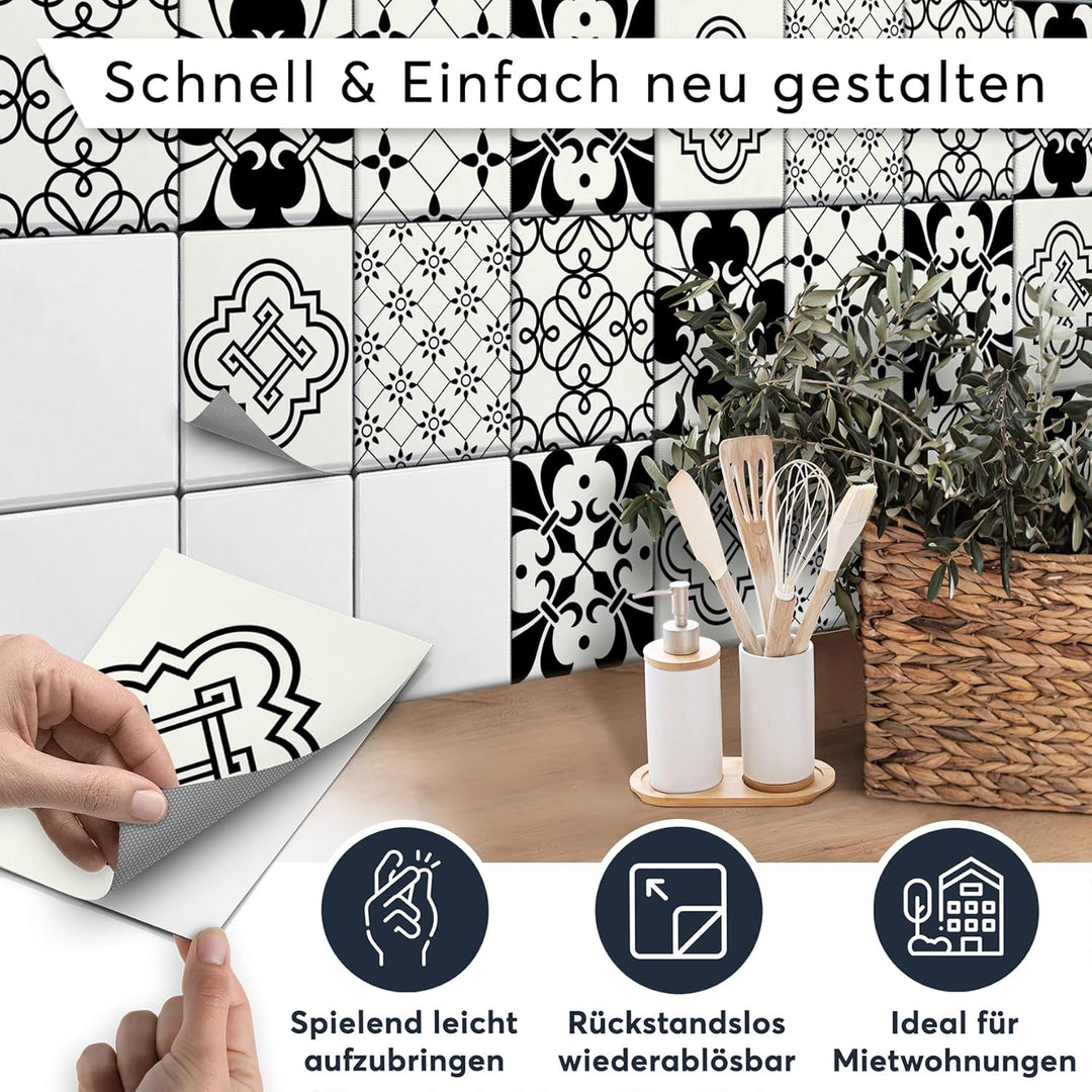 CREATISTO Klebefliesen Stickerfliesen Fliesenfolie - Klebefolie Aufkleber für Fliesen I Klebefliesen