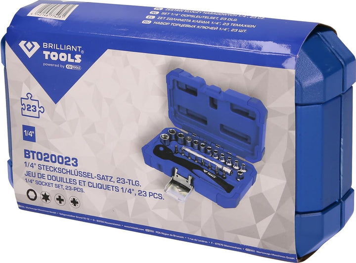 BRILLIANT TOOLS BT020023 1/4" Steckschlüssel-Satz, 23-tlg [Powered by KS TOOLS] 23-tlg., 23-tlg.