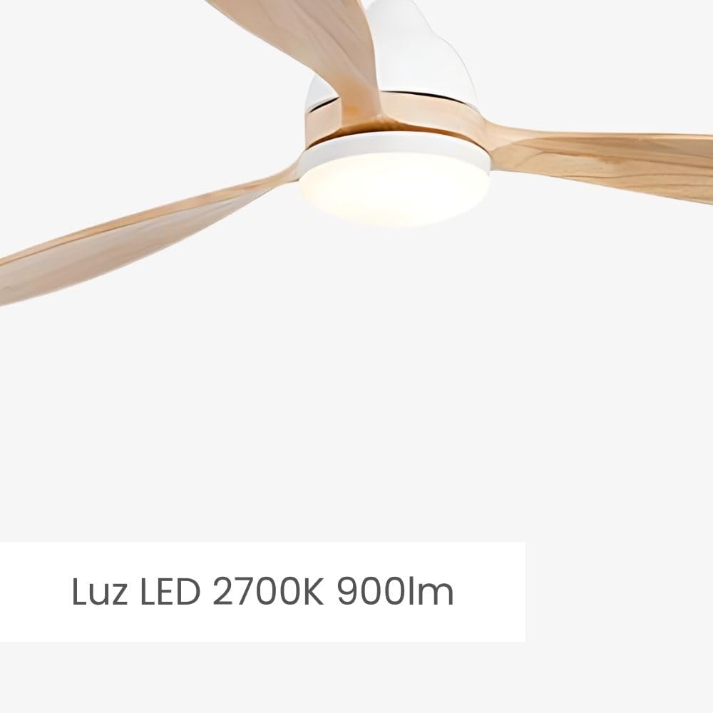 FARO BARCELONA 33524 – POROS LED-Deckenventilator, Weiss, mit DC-Motor