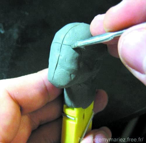 Herbin 5755T - Plastilin für den Modellbau, 5 kg, zum modelieren, HG55, standard, 1 Dose, Grau Dunke