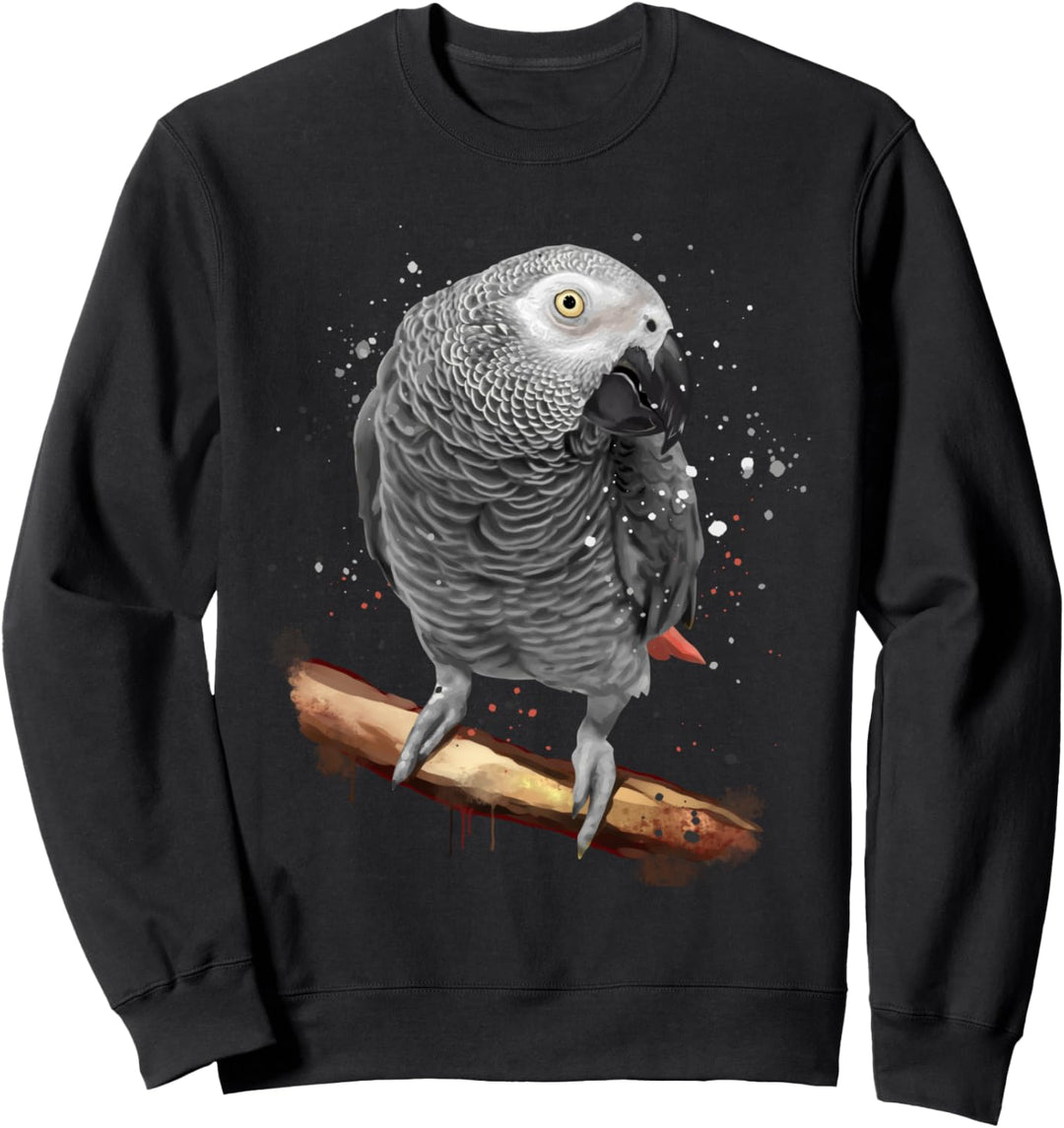 Neugieriger Vogel Papagei Graupapagei Sweatshirt