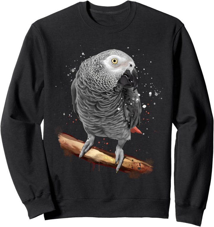 Neugieriger Vogel Papagei Graupapagei Sweatshirt