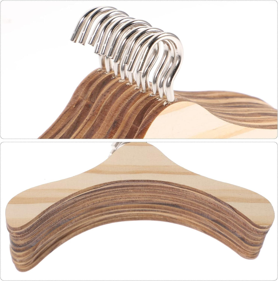 Rosenice Kleiderbügel für Puppen, Aufhängung aus Holz, 1/3-BJD-Puppen, 10 Stück