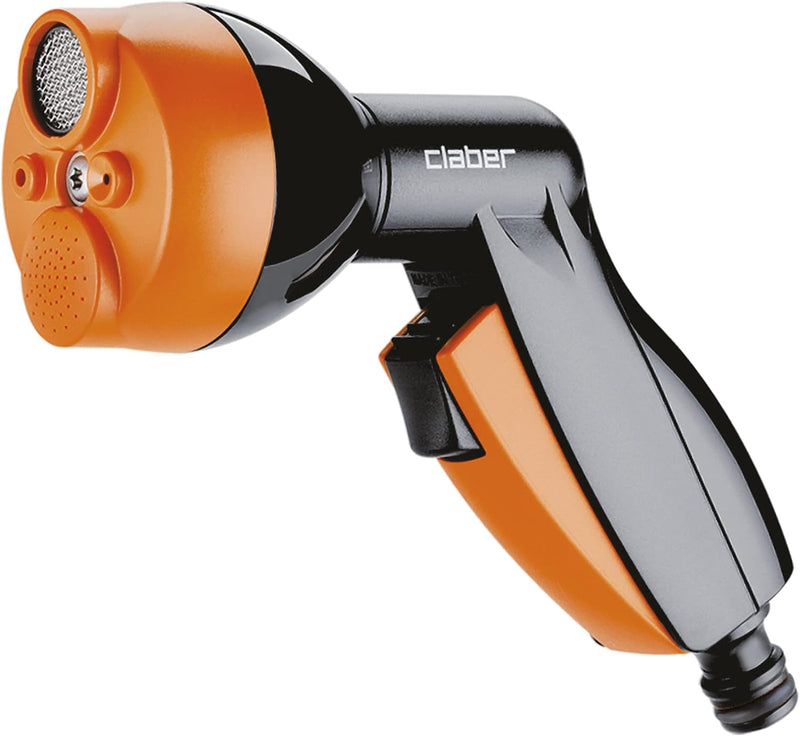 Claber 9083 Gun Multifunktional Elegant, schwarz/orange/grau Einzeln, Einzeln